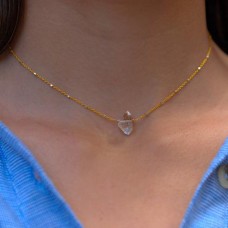 Herkimer diamond chain necklace